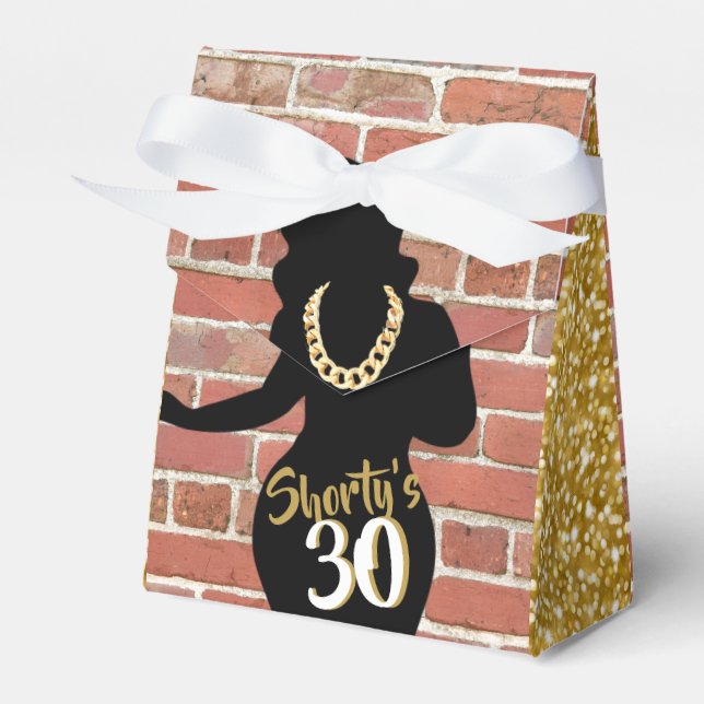 90's Hip Hop/Go Shorty/Custom AGE/ Retro Birthday Favour Box (Front Side)