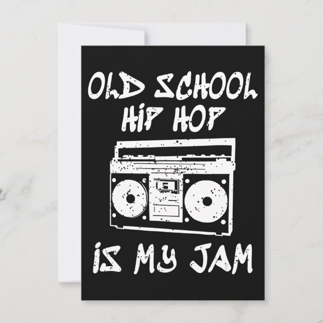 90s Hip Hop Old School  Boombox Music Lover Invitation (Front)