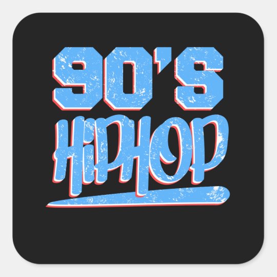 90s Hip Hop Old School Rap Music Fans Square Sticker | Zazzle.co.uk