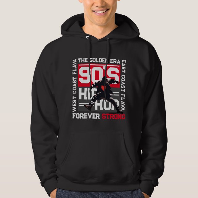 90'S HIP HOP RAPPER GRAPHIC DELUXE HOODIE (Front)