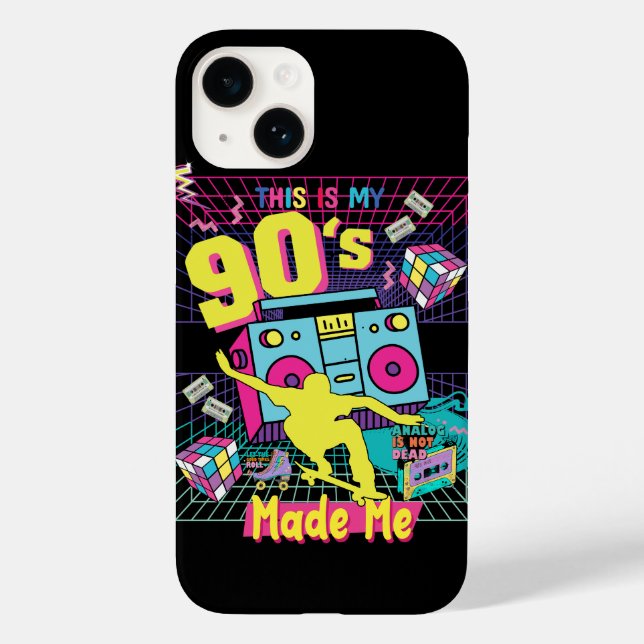 90's Hip Hop Vibes Retro Made Me Case-Mate iPhone Case (Back)
