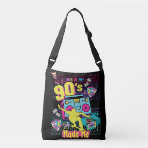 90's Hip Hop Vibes Retro Made Me Crossbody Bag