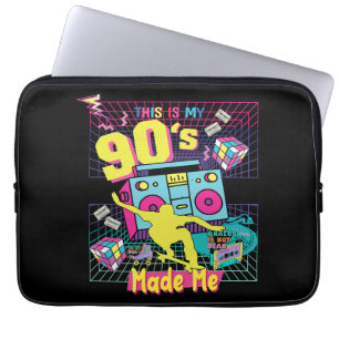 90's Hip Hop Vibes Retro Made Me Laptop Sleeve