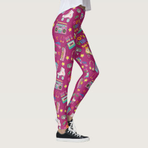 90's Hip Hop Vibes Retro Made Me Pattern Leggings