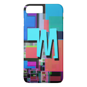 90s Inspired Colourful Geometric Monogram iPhone 8 Plus/7 Plus Case