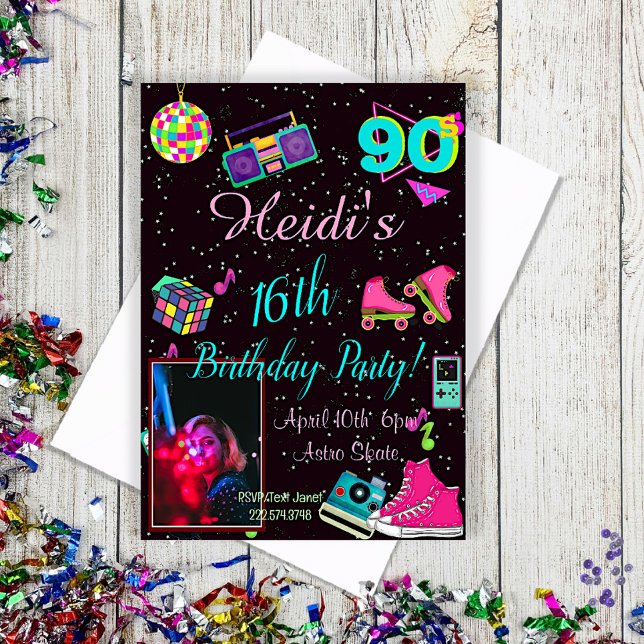 90's Invitation, Photo Back to the 90's,  Invitation (Creator Uploaded)