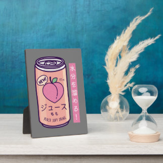 90s Japanese Aesthetic Peach Juice Drink Japan-Lov Plaque