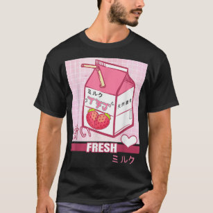90s Japanese Otaku Stylish Aesthetic Milk Cute Gif T-Shirt