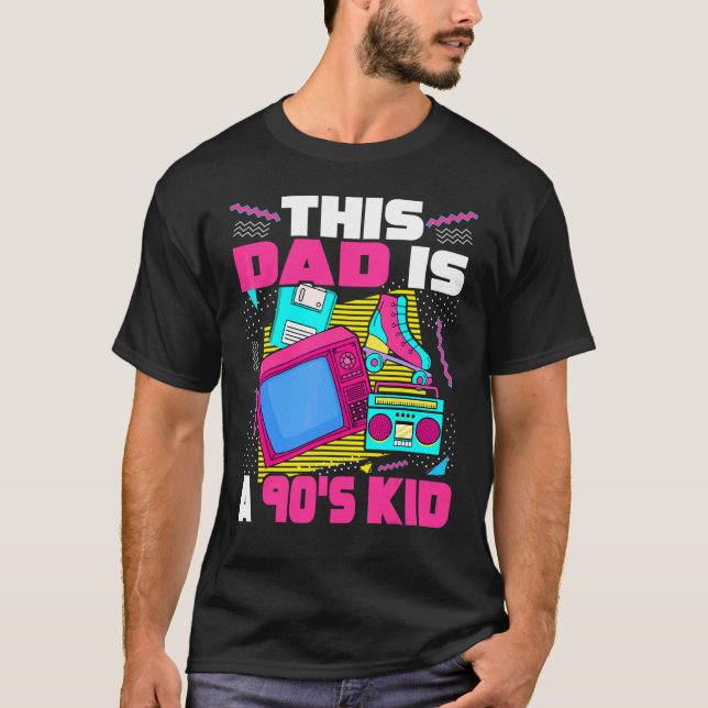 90's Kid Dad 90s Aesthetic Father's Day Dad Retro  T-Shirt (Front)