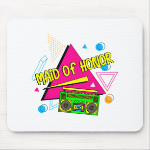 90s Maid Of Honour Bridesmaid Bride Squad Retro Ba Mouse Mat