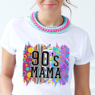 90's Mama Hippie Retro Groovy Colourful Bright T-Shirt