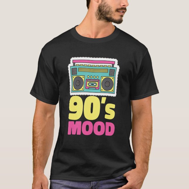 90's Mood Cassette Tape Boombox Nineties Music Ret T-Shirt (Front)
