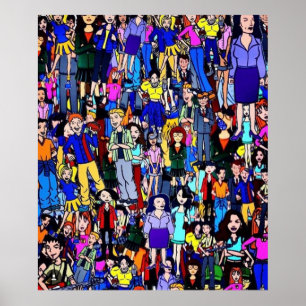 90s MTV Daria characters collage Poster
