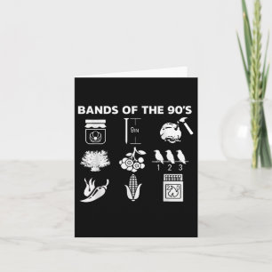 90s Music Bands Icons Pop Culture Funny Retro Grap Card