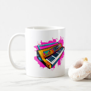 90s Music Instrument In Vintage Style Coffee Mug