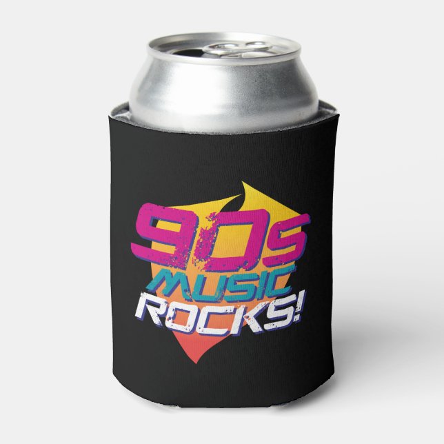 90s Music Rocks! (Light) Can Cooler (Can Front)