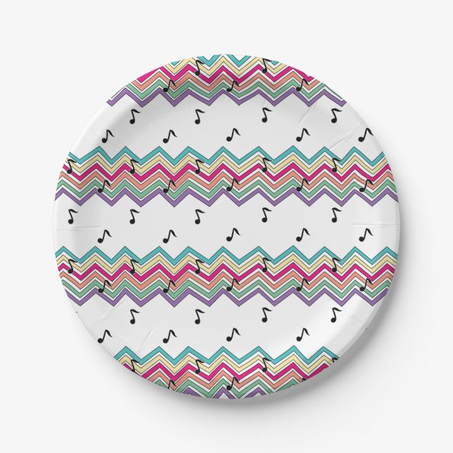 90's Music Themed Birthday Party Paper Plate (Front)