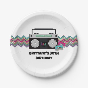 90's Music Themed Birthday Party  Paper Plate