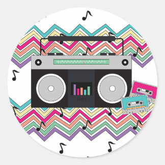 90's Music Themed Birthday Party Stickers