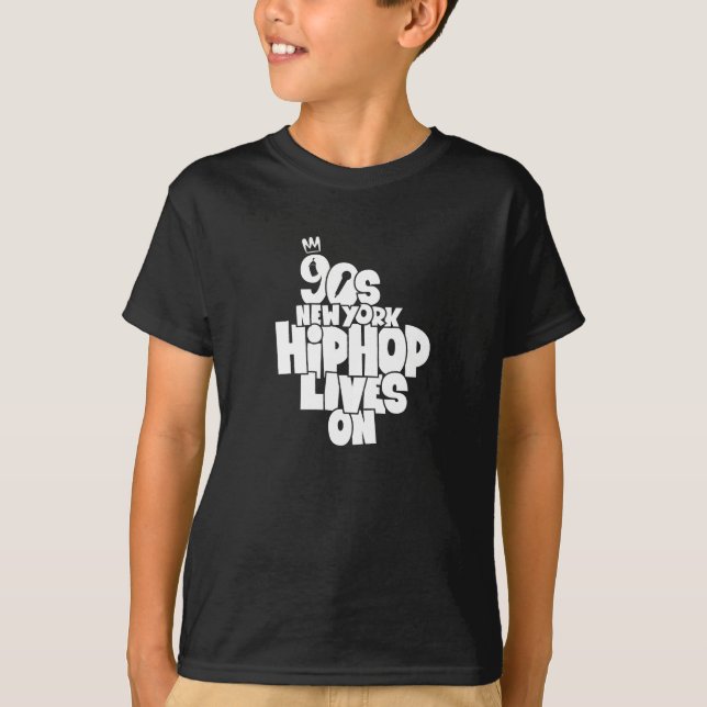 90s New York Hip Hop lives on!  Step back in time! T-Shirt (Front)