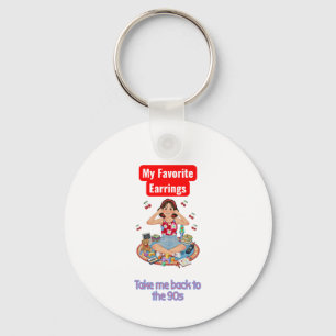 90s Nostalgia girl Key Ring