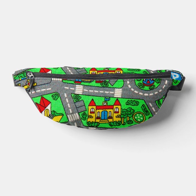 90s nostalgia, Track carpet Car Road nostalgia Bum Bags (Lay Down)