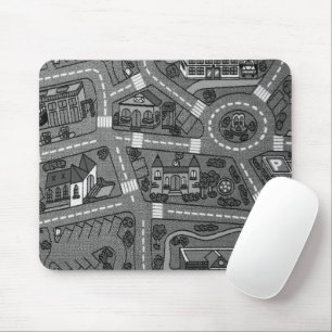 90s nostalgia, track carpet Car Road nostalgic Mouse Mat