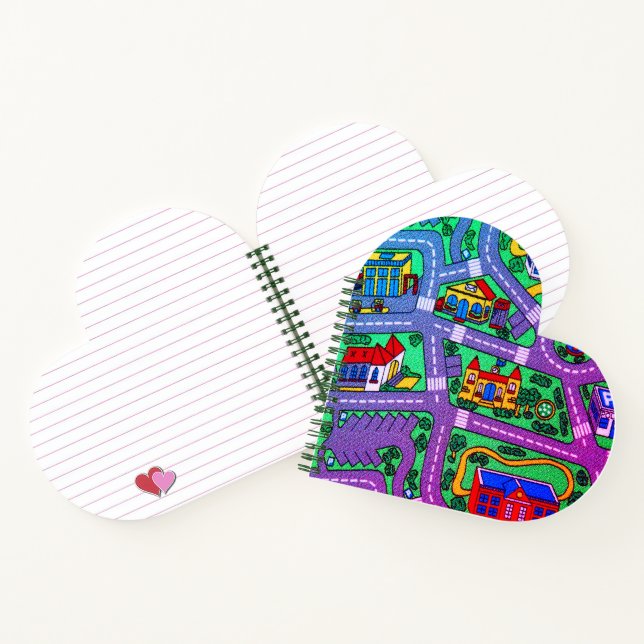 90s nostalgia, Track carpet Car Road nostalgic Notebook (Inside)