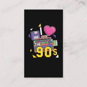 90s Old Music Party Born 1990s Business Card