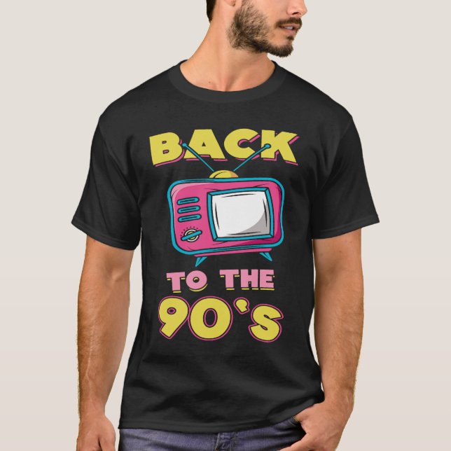 90s outfit Back to the 90s retro tube TV T-Shirt (Front)