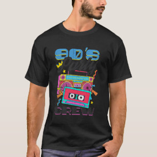 90'S Party Crew Cassette Retro Oldschool Music 90' T-Shirt