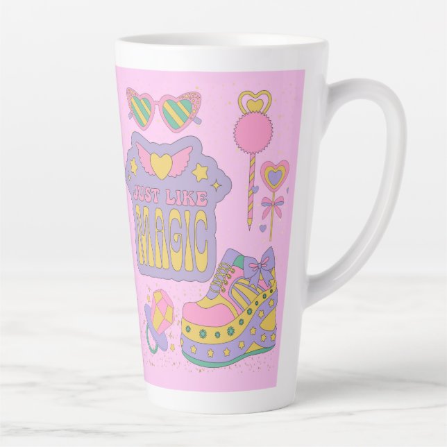 90s patterns  latte mug (Right)