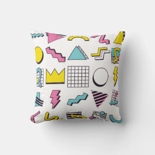 90's Pop Memphis Design Elements Cushion