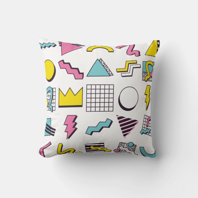 90's Pop Memphis Design Elements  Cushion (Front)