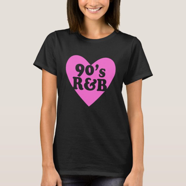 90's R&B Love Heart RNB Music T-Shirt (Front)
