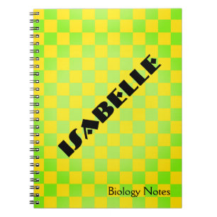 90s Retro Chequerboard Personalised Notebook