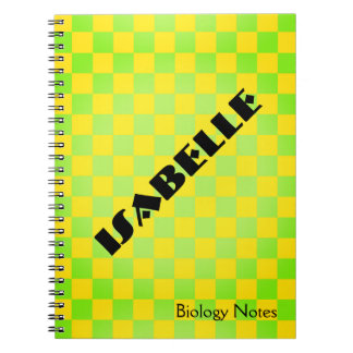 90s Retro Chequerboard Personalised Notebook