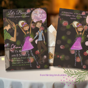 90s Retro Disco 30th Birthday   Stay Groovy Invitation