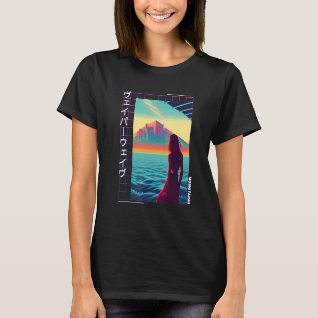 90's Retro Synthwave Japanese Vaporwave Art Otaku  T-Shirt (Front)
