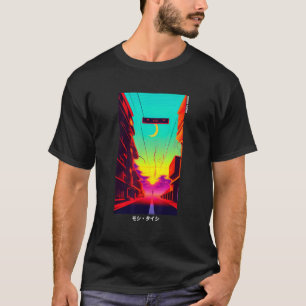90's Retro Synthwave Japanese Vaporwave Art Otaku  T-Shirt