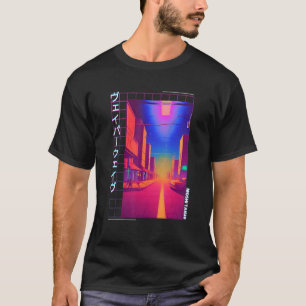90's Retro Synthwave Japanese Vaporwave Otaku Aest T-Shirt