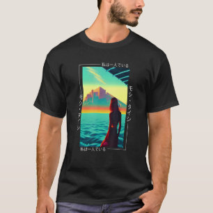 90's Retro Synthwave Japanese Vaporwave Otaku Aest T-Shirt