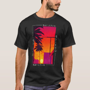 90's Retro Synthwave Japanese Vaporwave Otaku Aest T-Shirt