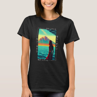 90's Retro Synthwave Japanese Vaporwave Otaku Aest T-Shirt