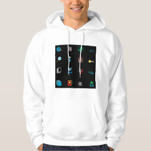 90s Retro Tech and Web Icon Pattern Hoodie