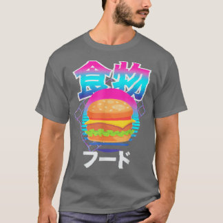 90s Retro Vaporwave Pastel Japan Gaming Kanji Burg T-Shirt
