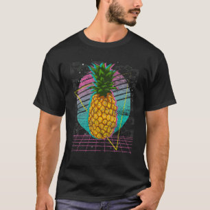 90s Retro Vaporwave Tropical Summer Exotic Fruit P T-Shirt