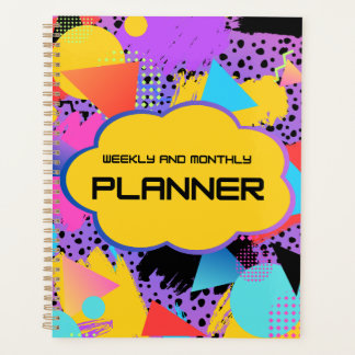 90s Retro Weekly and Monthly Planner – Colourful G
