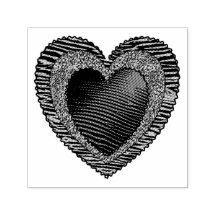 90s Rockabilly Punk Heart Tattoo Style Pattern