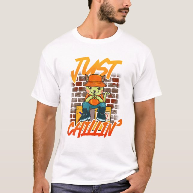 90S Saying Just Chillin' Funny Nineties Tee Cool C (Front)